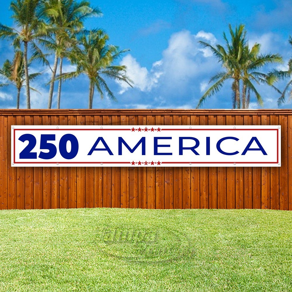 250 AMERICA Advertising Independence Vinyl Banner Flag Sign USA XL02318
