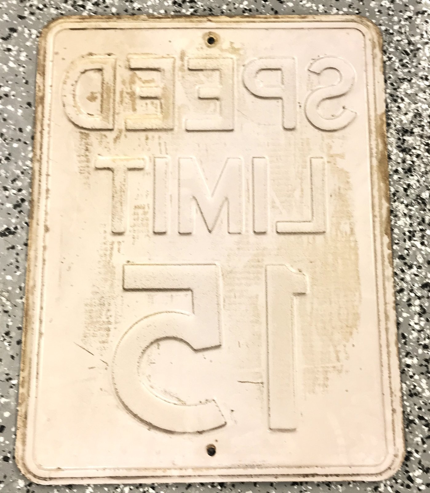 Unbranded Speed Limit 15 Steel Sign 24&Prime; x 18&Prime; x 2&Prime; USED