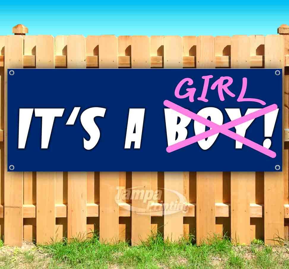 IT&rsquo;S A GIRL Advertising Vinyl Banner Flag Sign Many Sizes USA BABY SHOWER REVEAL