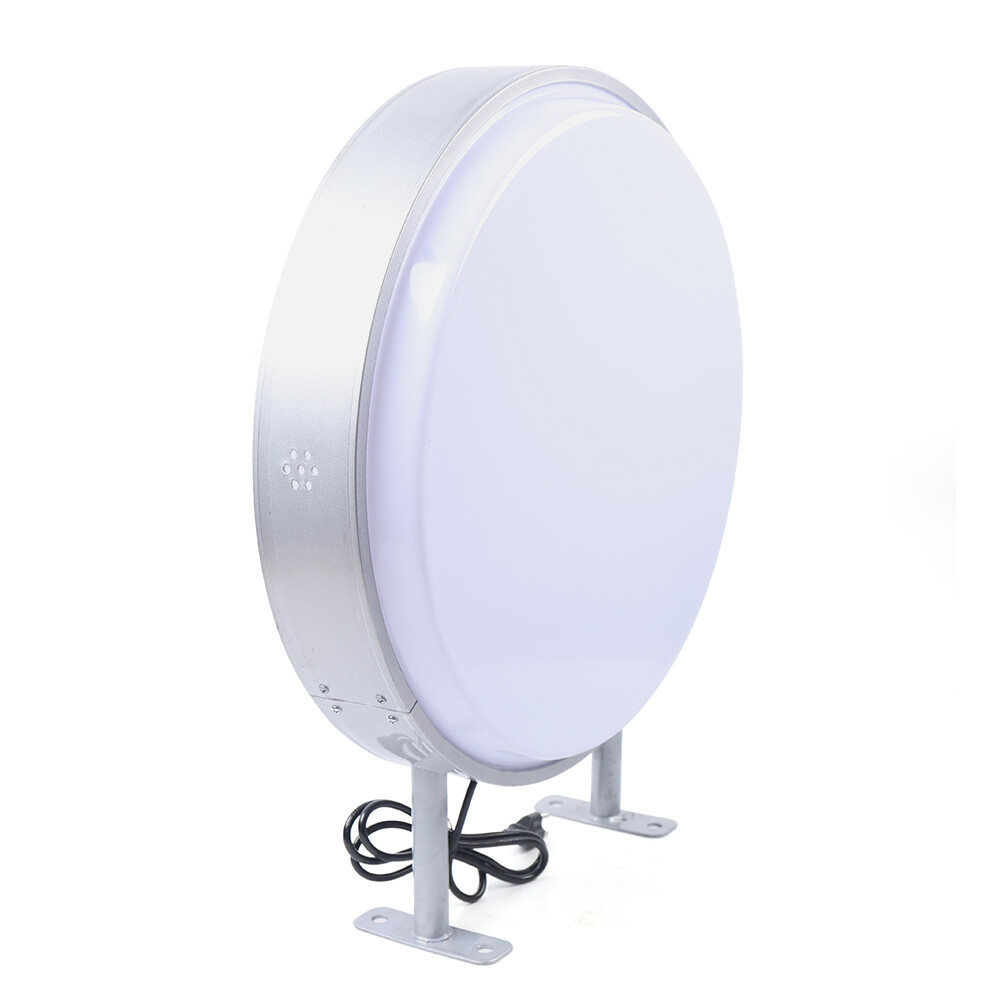 20&Prime; LED Double Sided Round Light Box Outdoor Sign Advertising Projecting Light