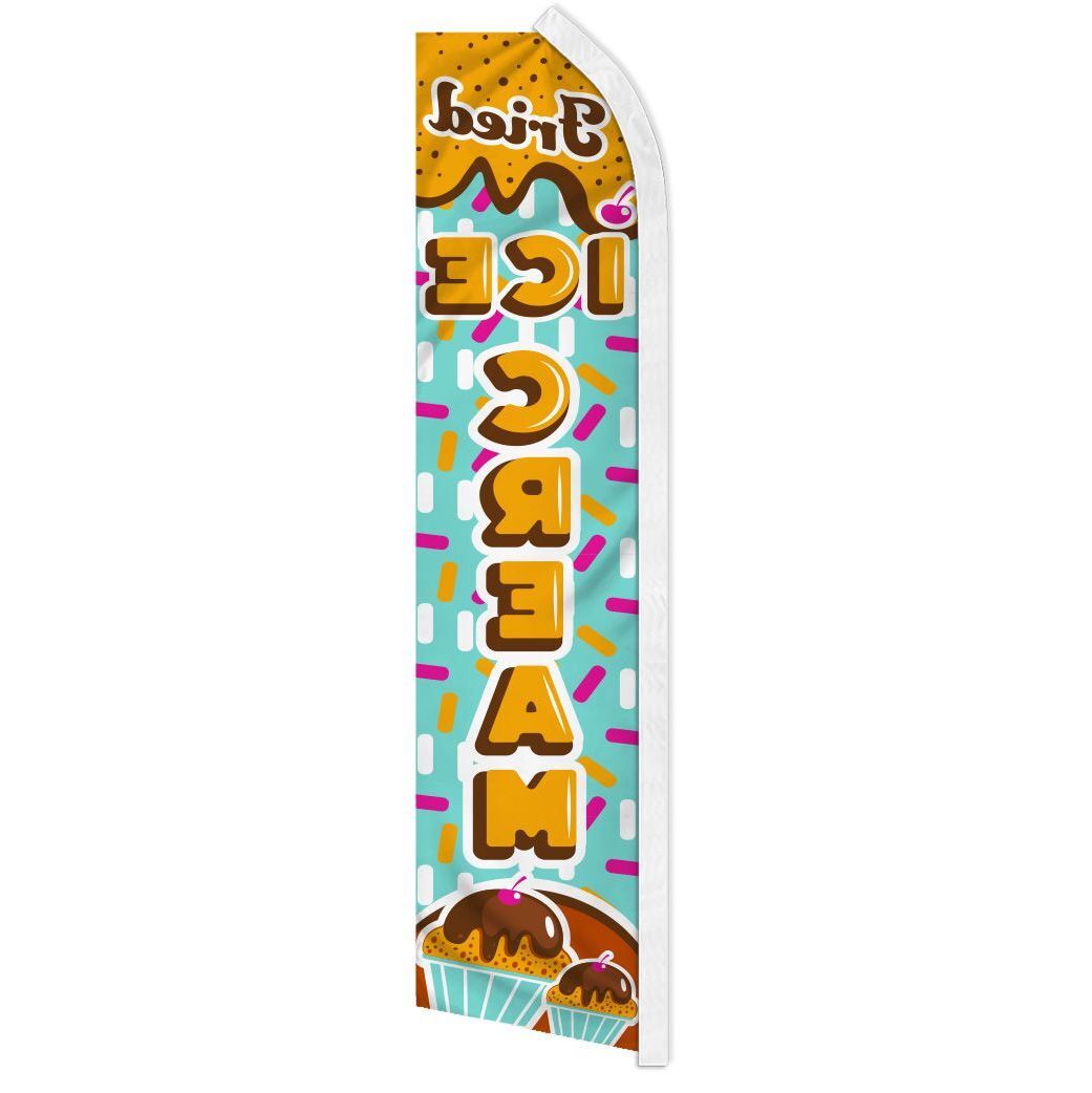 « FRIED ICE CREAM » advertising super flag swooper banner business food dessert
