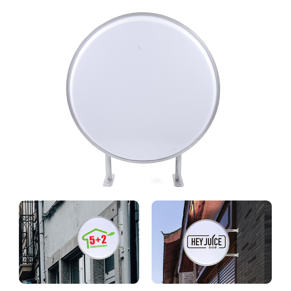 Round LED Light Box Double Side Outdoor Advertising Illuminated Projecting Sign