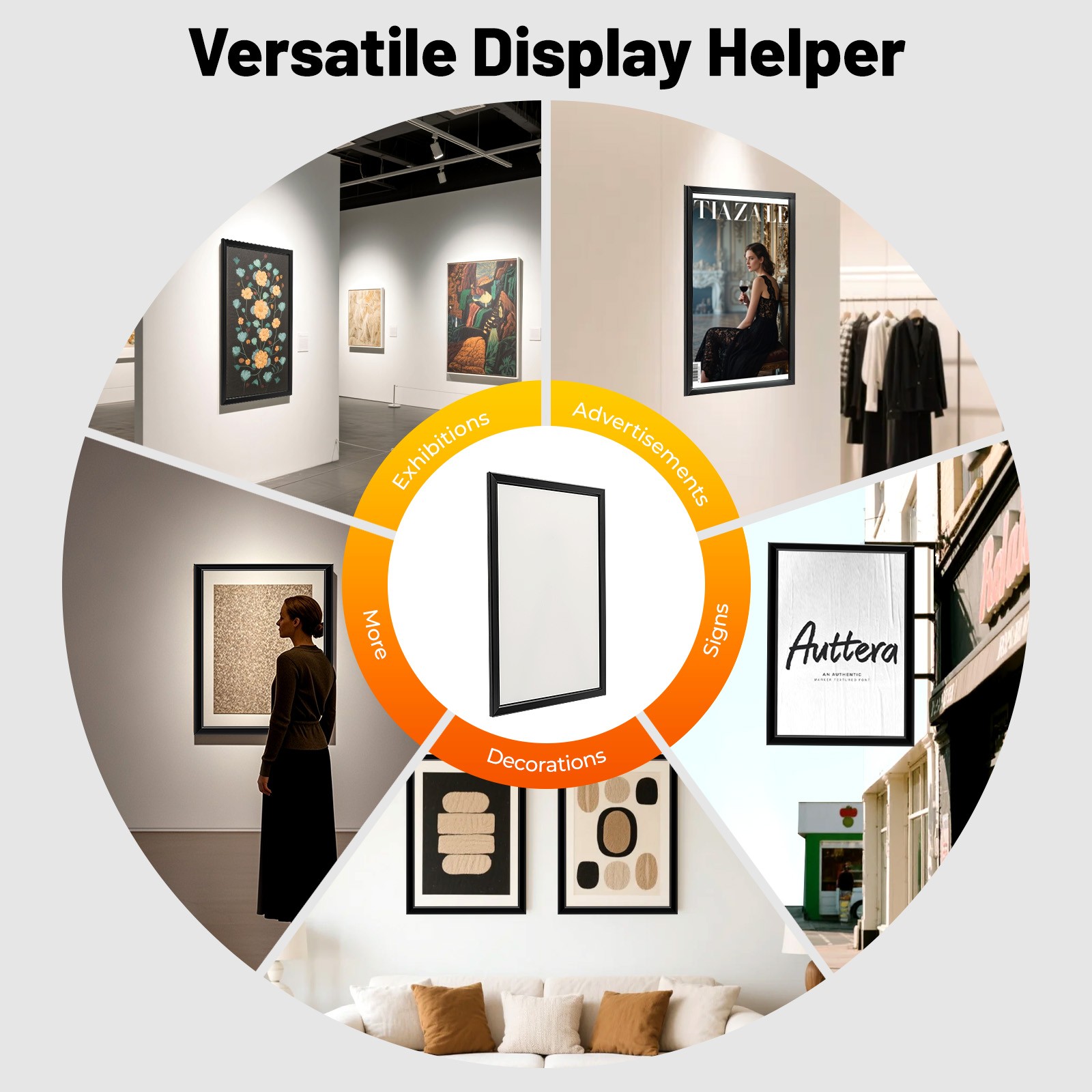 LED Light Box Movie Poster Display 23.6×35.8&Prime; Advertising Frame Store Wall Mount
