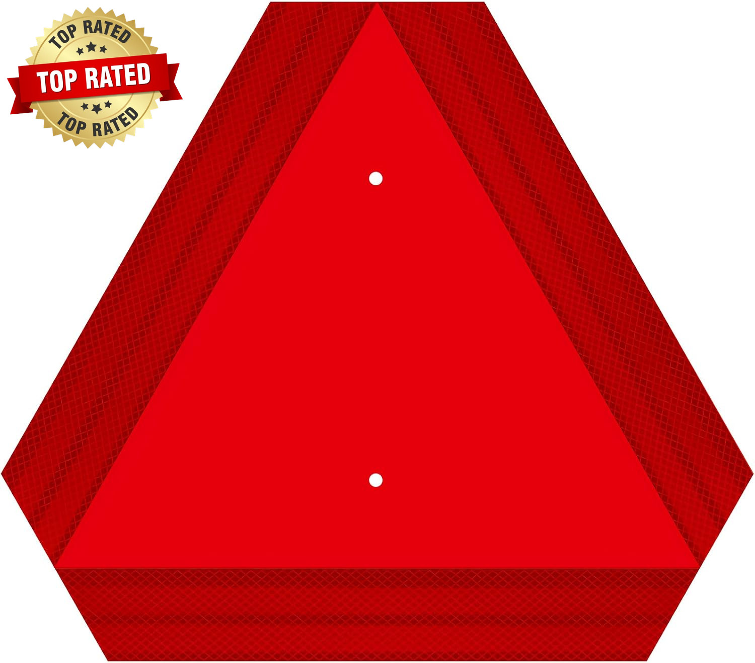 Slow Moving Vehicle Triangle Sign Rust Free Aluminum 14&Prime;X16&Prime; 40-Mil Thick Reflec
