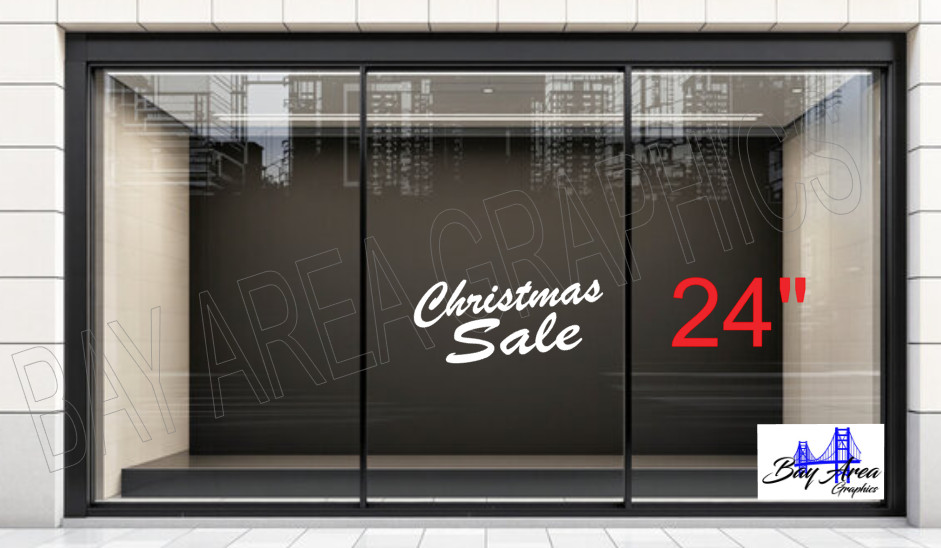 Christmas SALE Window Vinyl Sticker Sign Oracal 651 Holiday Shop Graphic 🎄