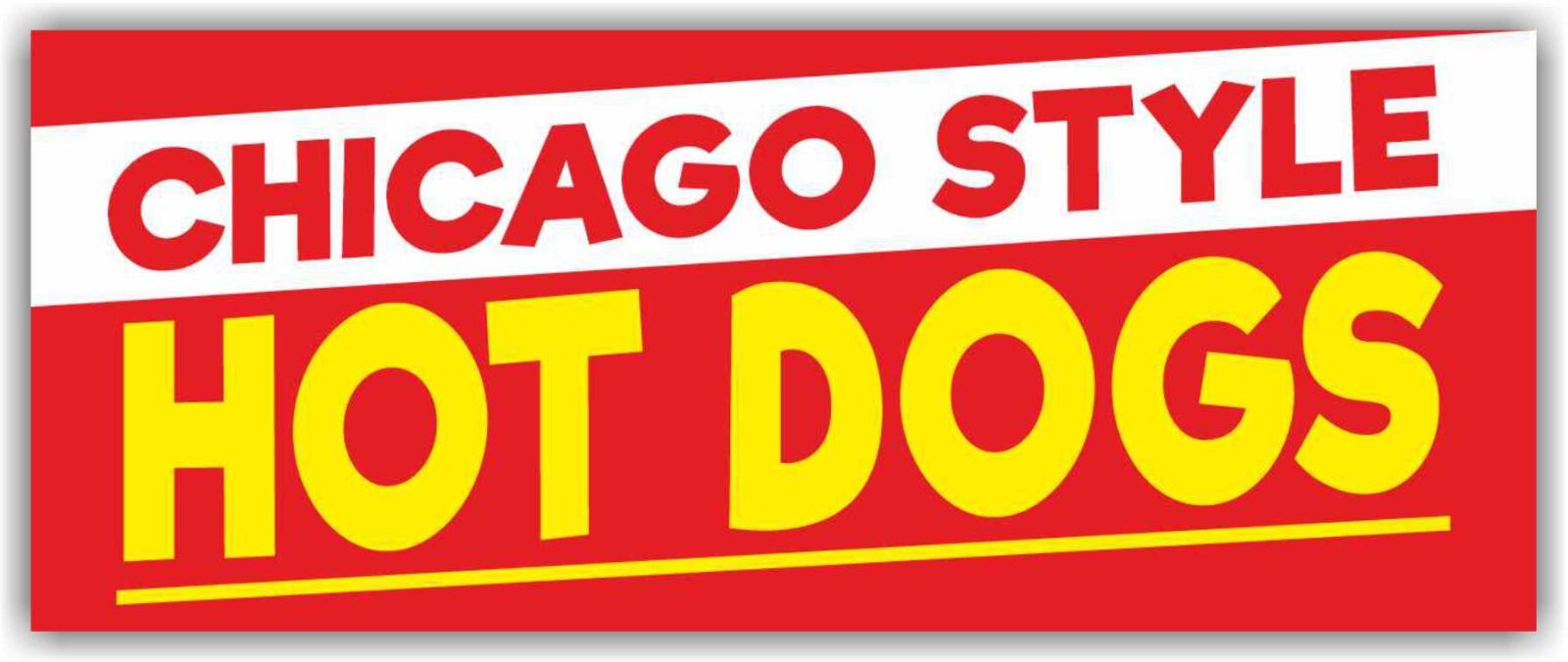 HOT DOGS CHICAGO STYLE Advertising Banner Vinyl Mesh Sign Street Food Sandwich