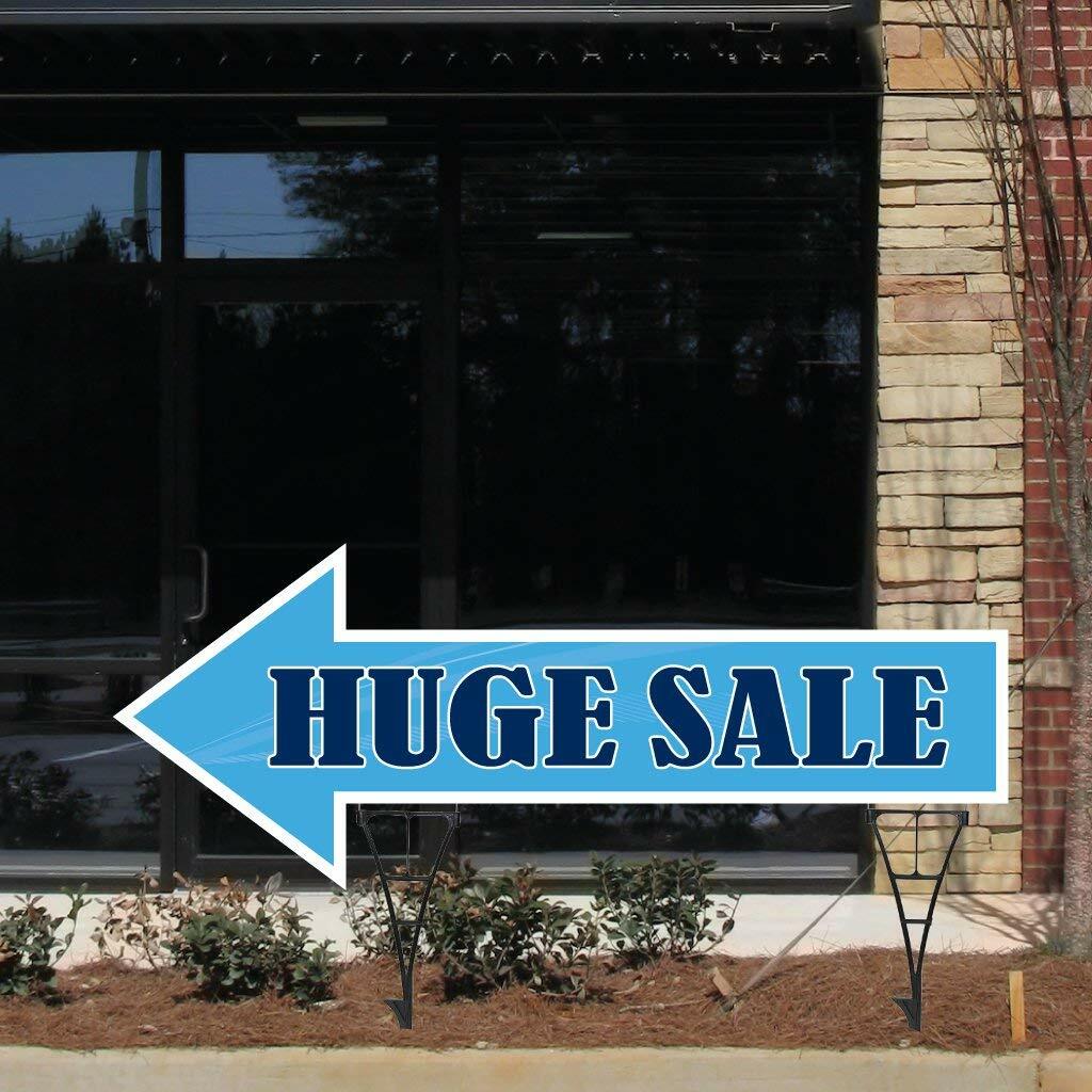 Set of 2 – &lsquo;Huge Sale&rsquo; Arrow Signs With Grommets – 1 Set Left! Ships Free!