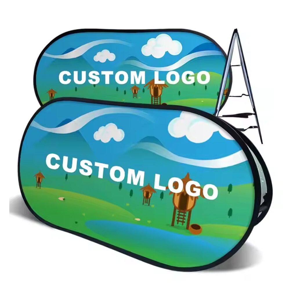 Oval Popup banner A-board Sign Banner Display-We Provide Professional Design