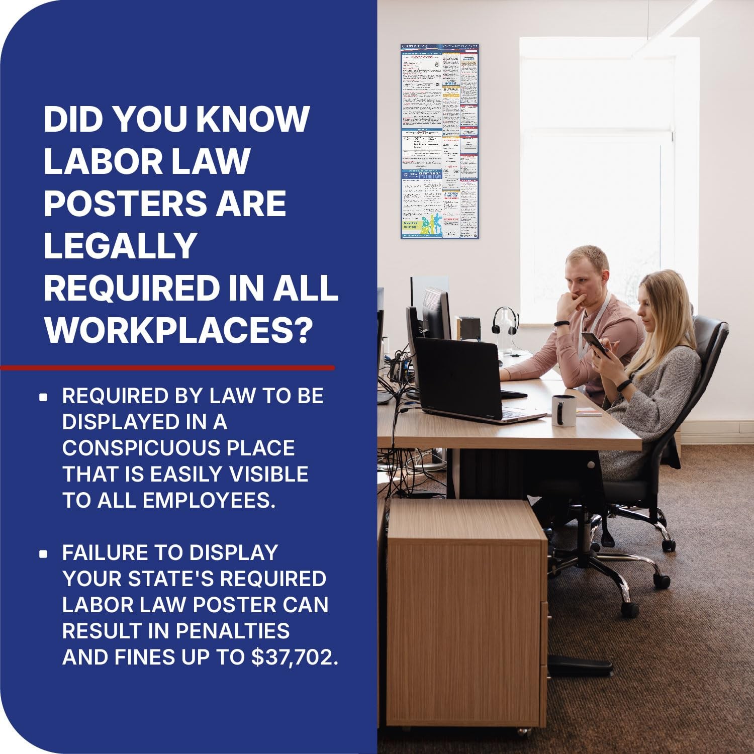 2026 Texas State & Federal Mandatory Labor Law Poster, OSHA Compliant English