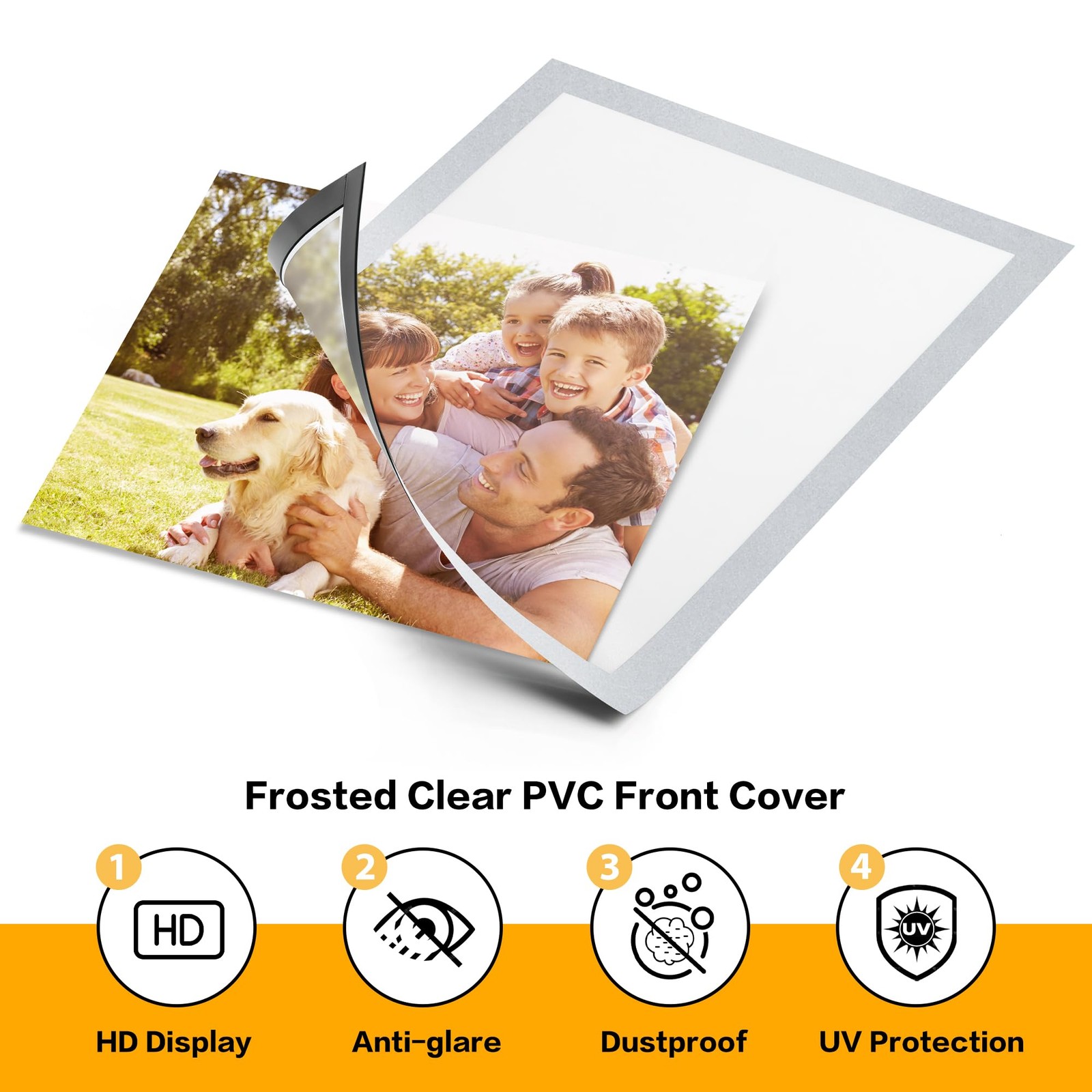 VAIIGO 5Packs Magnetic Frames for Refrigerator – 5Pack 8.5&Prime;x11&Prime;, Silver