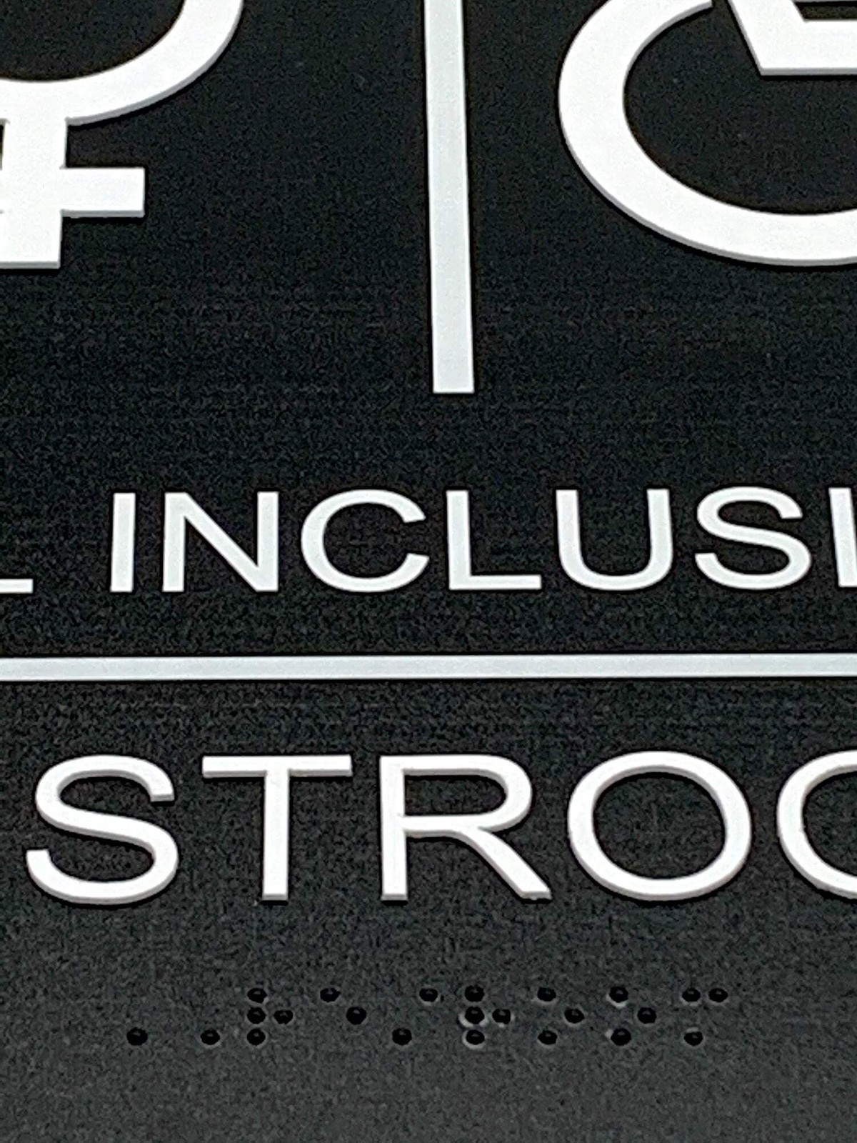 ADA Compliant “All Inclusive » Non Gender Specific Unisex Restroom/Bathroom Sign