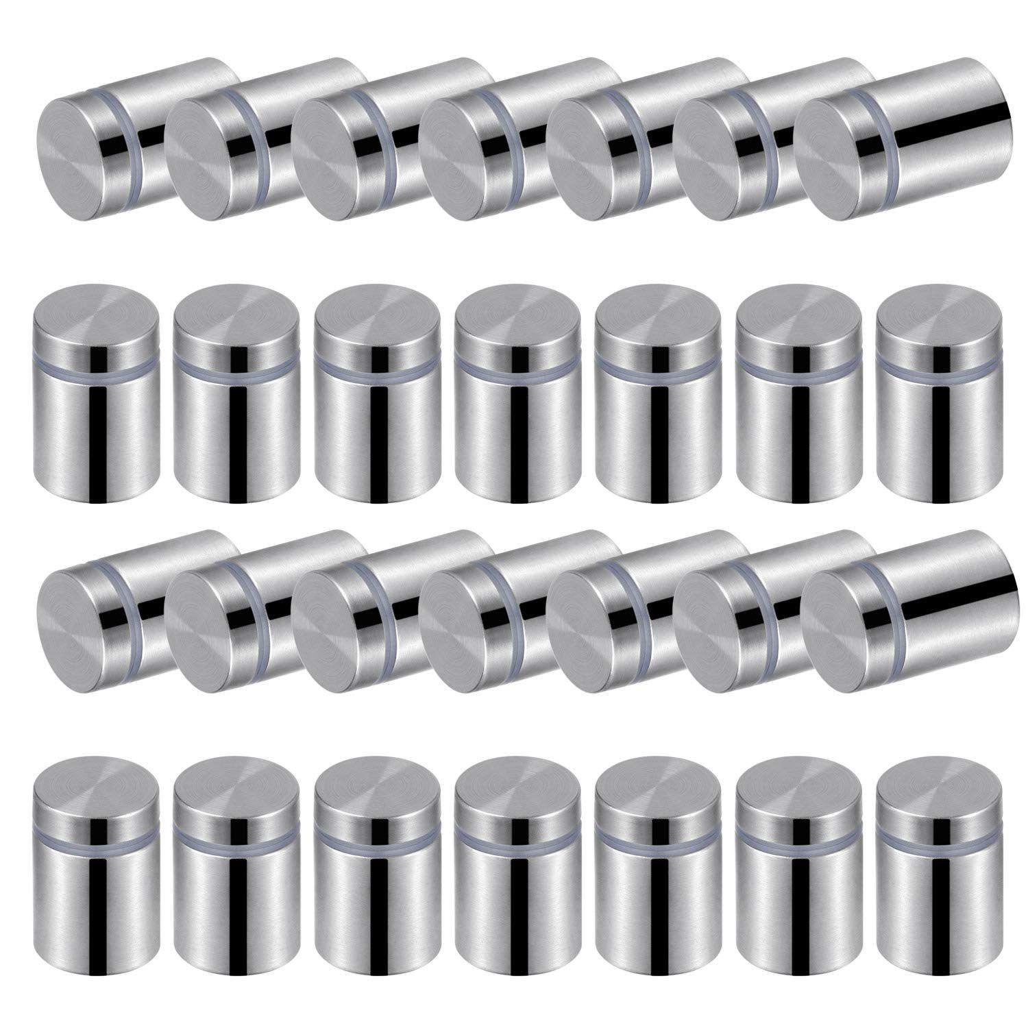 Favide 48 Packs Sign Standoff Screws Advertising 3/4 x 1 Inch, Silver