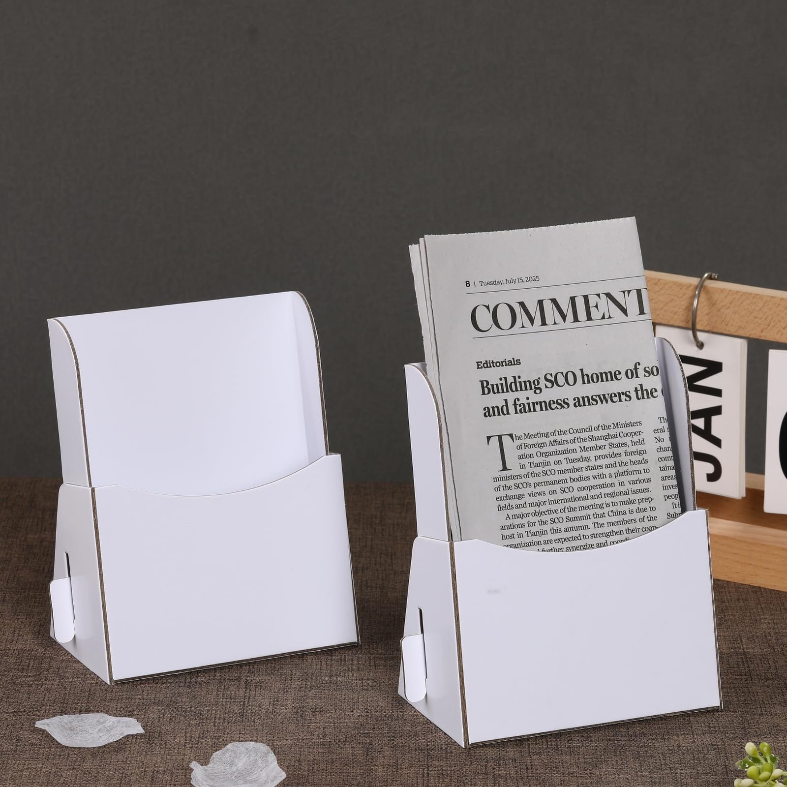 10 Pcs Corrugated Trifold Brochure Holder 4.33 x 5.51 Inch, Rack Literature F…