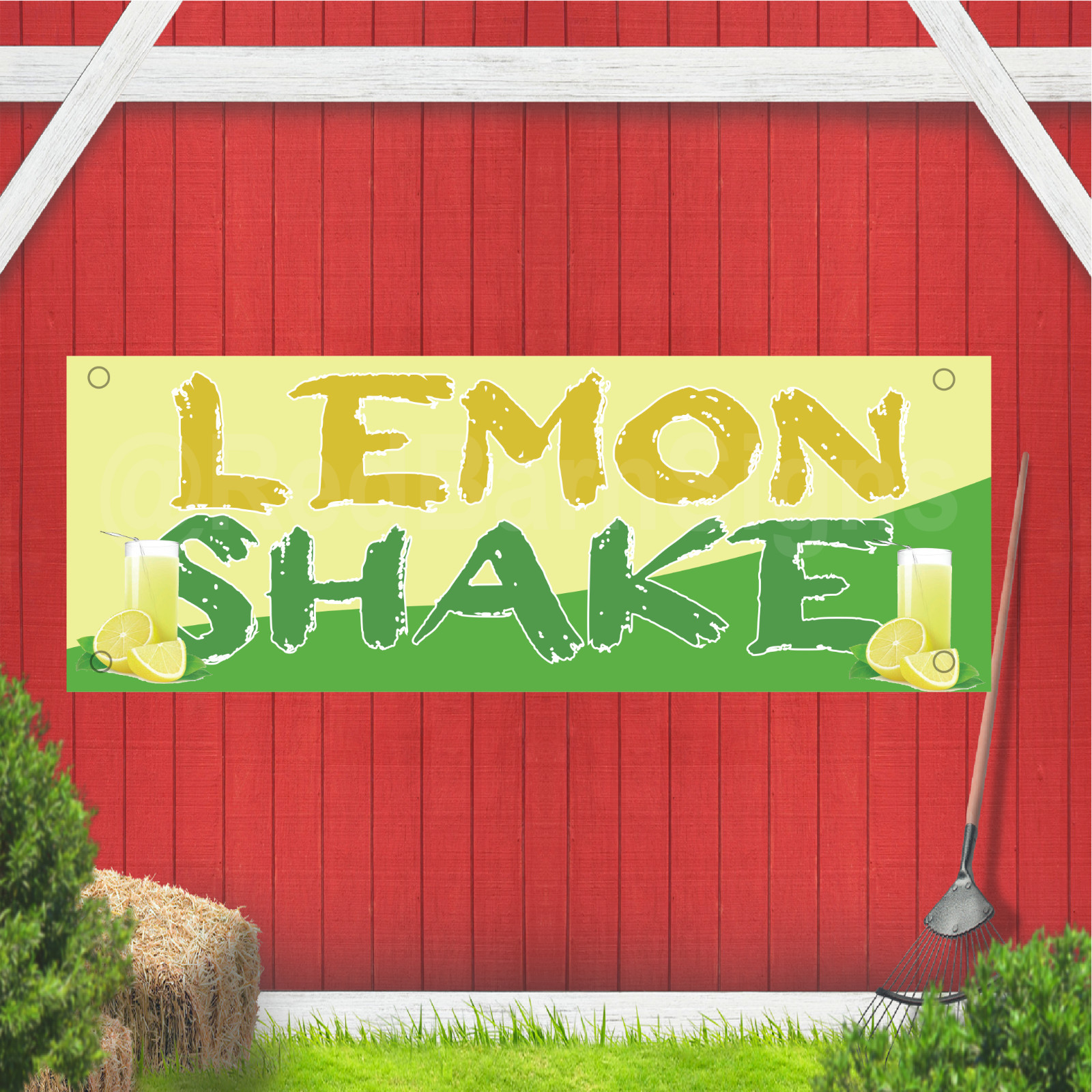 Lemon Shake Indoor Outdoor Vinyl Banner Design