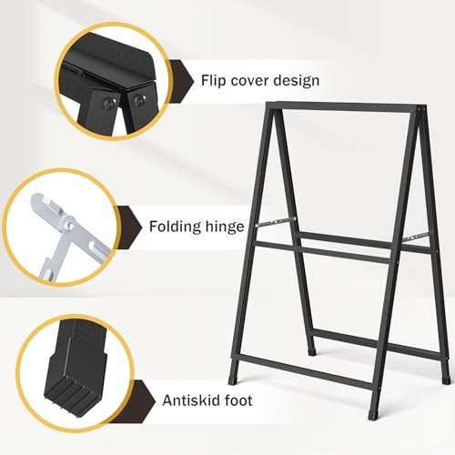 Heavy Duty 24×36 Inch A-Frame Sign Holder, Double-Sided Outdoor Sandwich Board