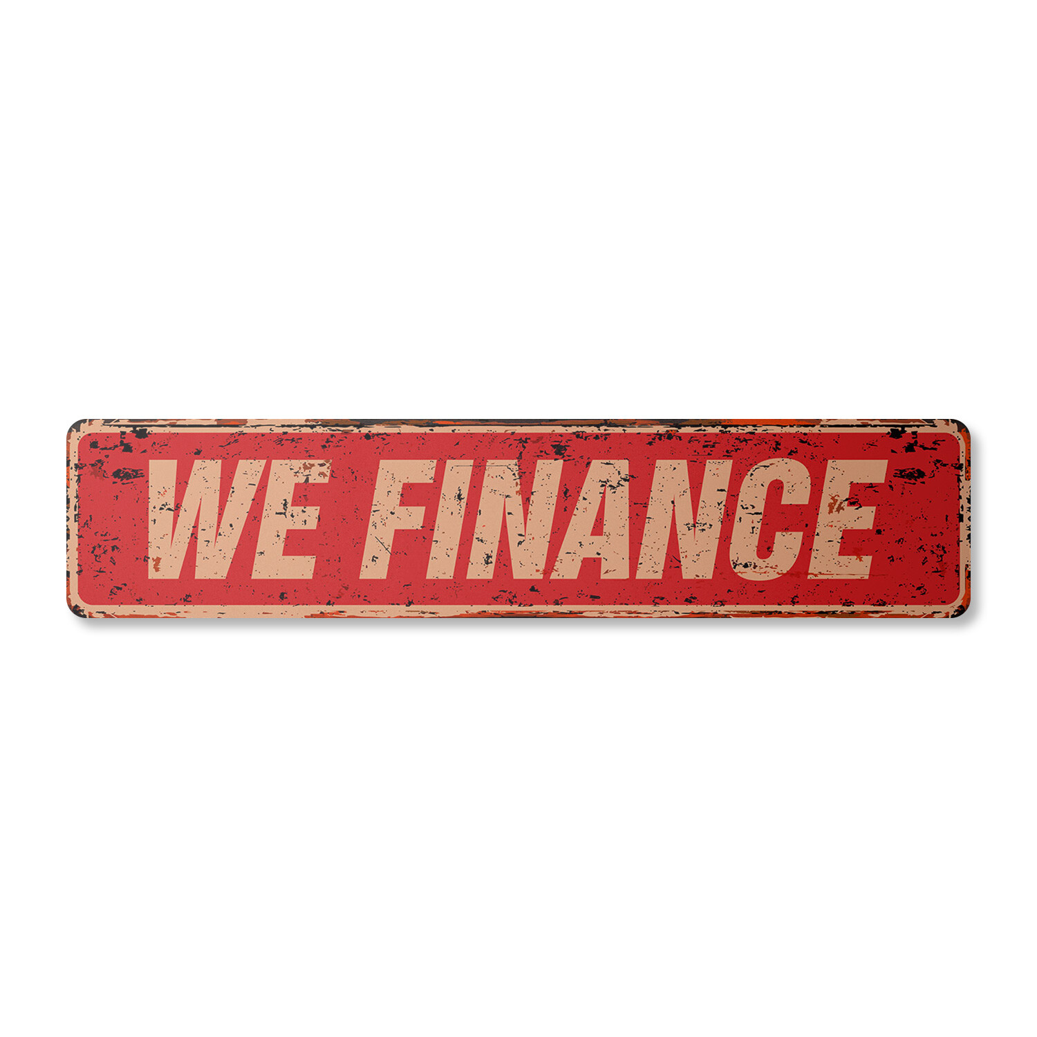WE FINANCE Vintage Street Sign Metal Plastic dealerships pawn shops car sales