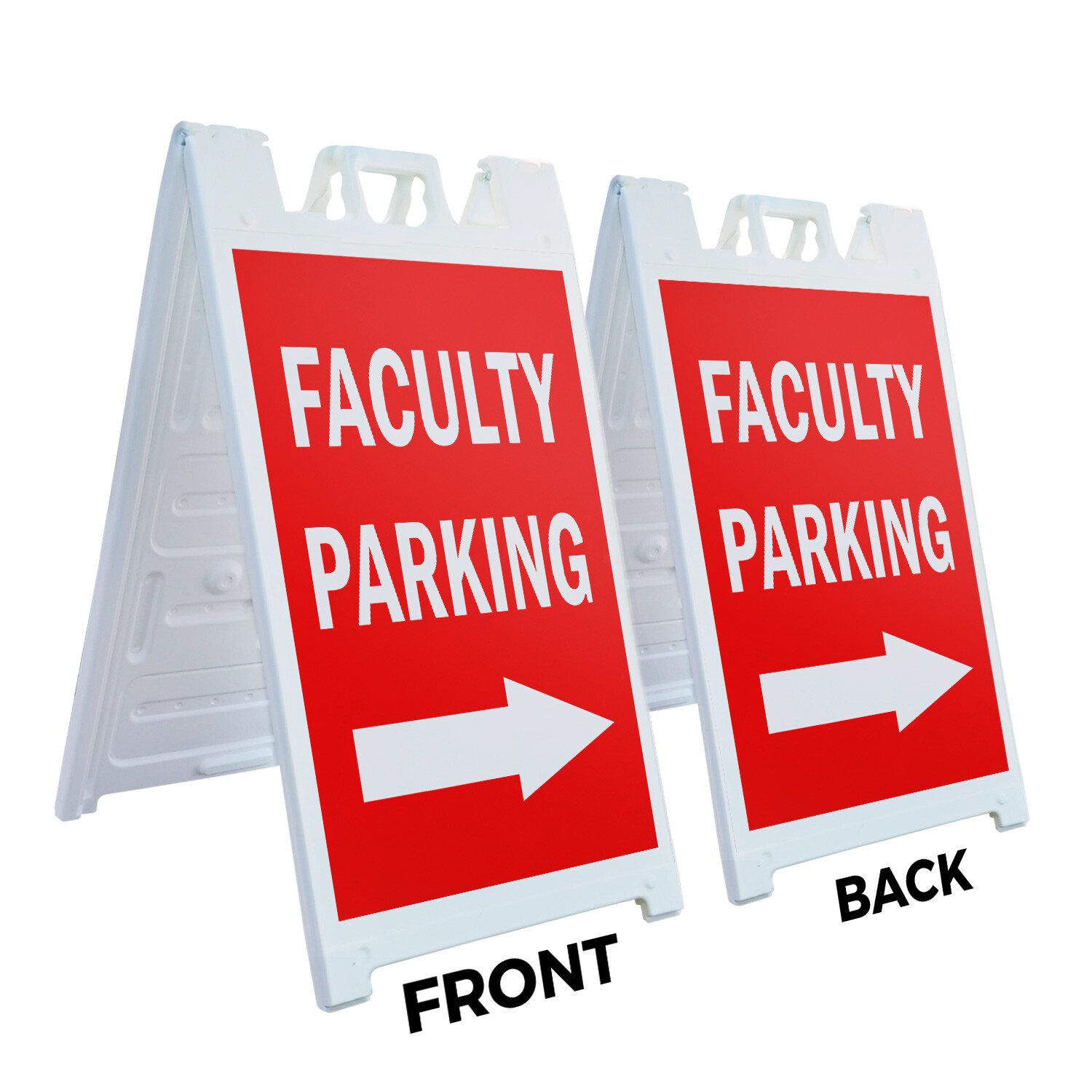 A-frame Sidewalk Faculity Parking With Arrow 24&Prime; x 36&Prime; Double Sided A-Frame Side