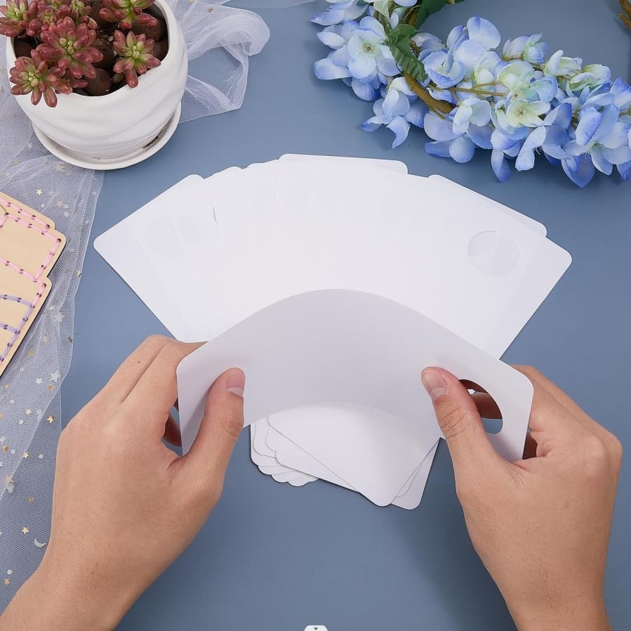30 Pcs PVC Door Knob Hangers 8×3.23 inch Blank Door Signs to Write Your