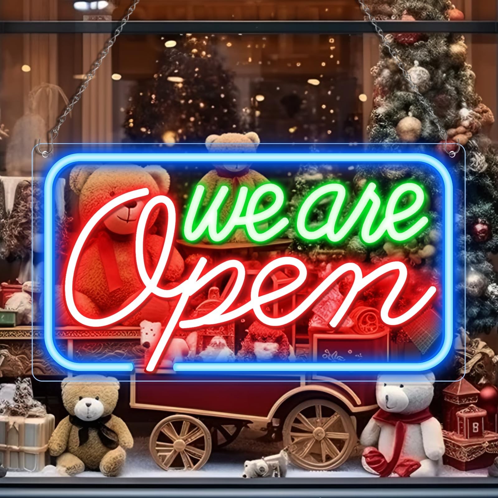 Neon We Are Open Signs for Business, 16.5 »x 9 » Open Sign LED, Super Bright …