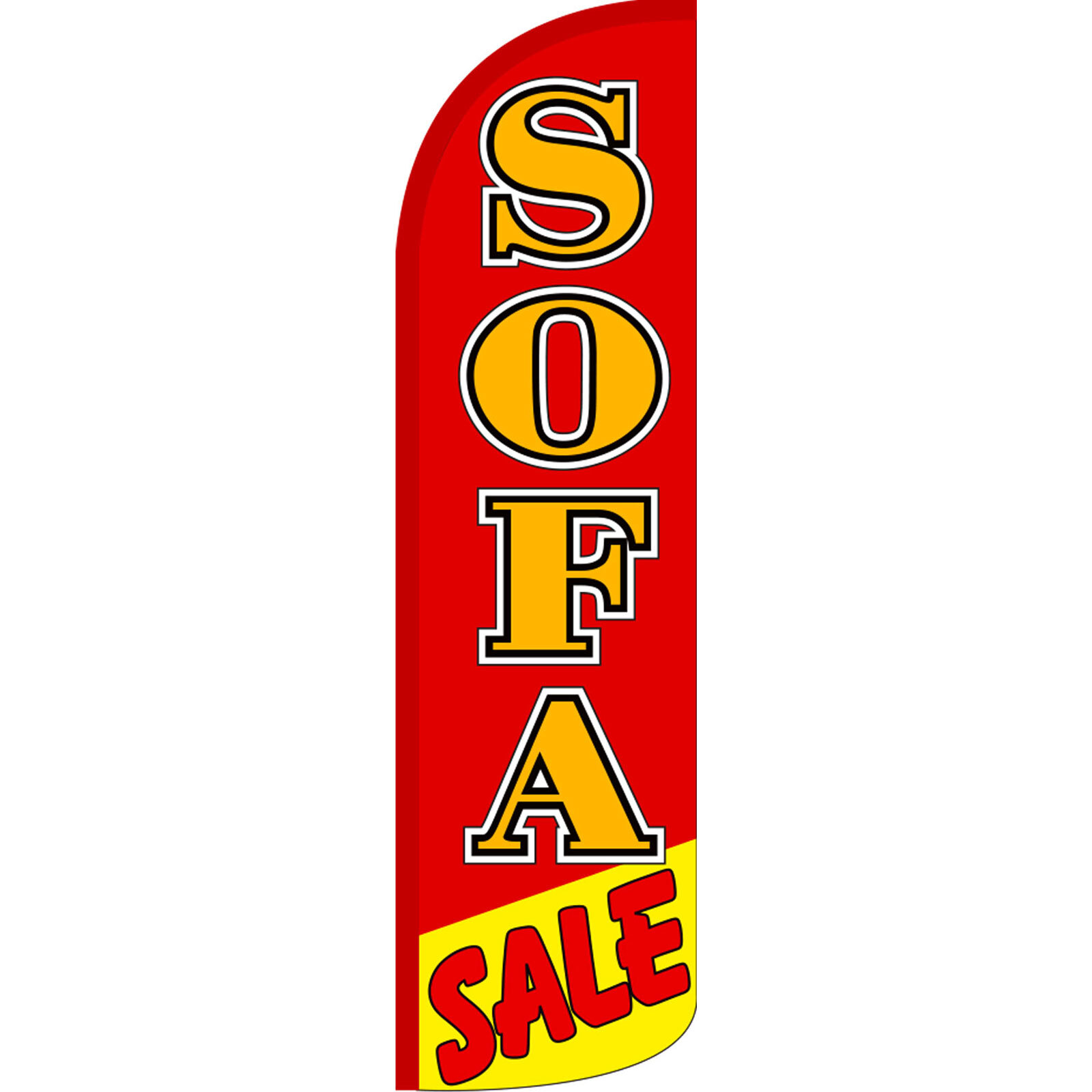 Sofa Sale 3 ft X 11 1/2 ft Windless Swooper Flag (Flag Only)