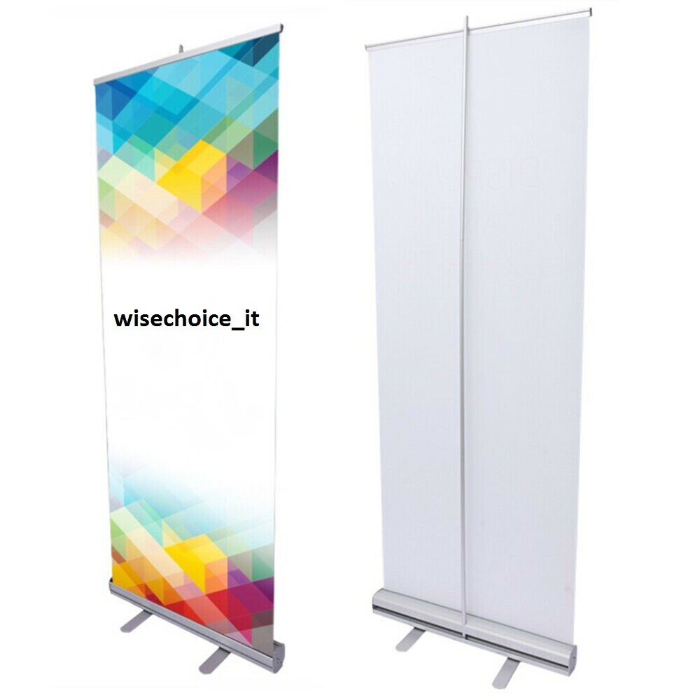 Retractable Roll Up Banner Stand Pop Up Trade Show PullUp Display 85x200CM Carry