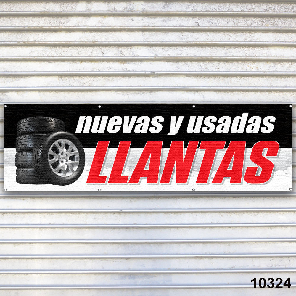 Llantas Nuevas y Usadas Banner Signo concesionario de neumáticos