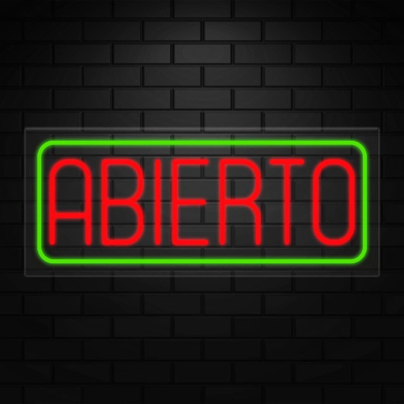 Abierto Neon Sign for Retail Displays | LED Flex Neon | 30&Prime;W x 12&Prime;H x 1&Prime;D