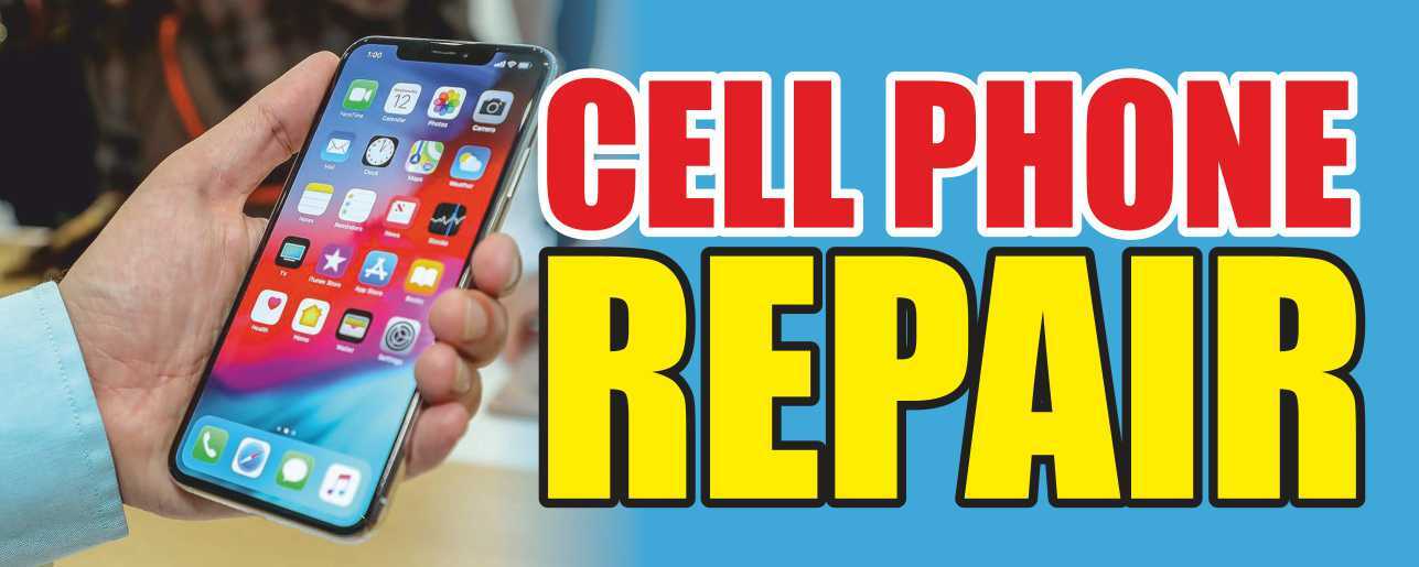 CELL PHONE REPAIR Advertising Banner Vinyl Mesh Sign screen battery repair