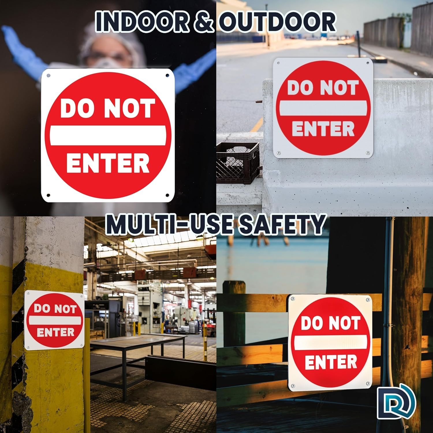 Do Not Enter Sign 12×12 Inch, Reflective Aluminum No Entry Sign Outdoor, UV P…