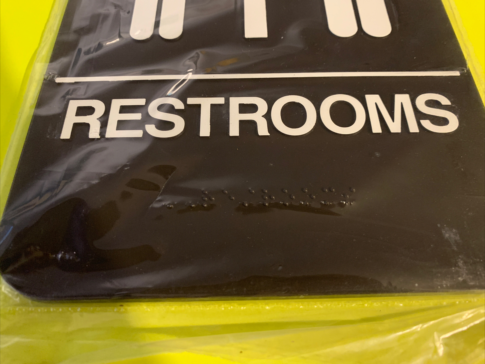 Unisex Restrooms Sign, ADA-Compliant Bathroom Door Sign for Offices, Businesses