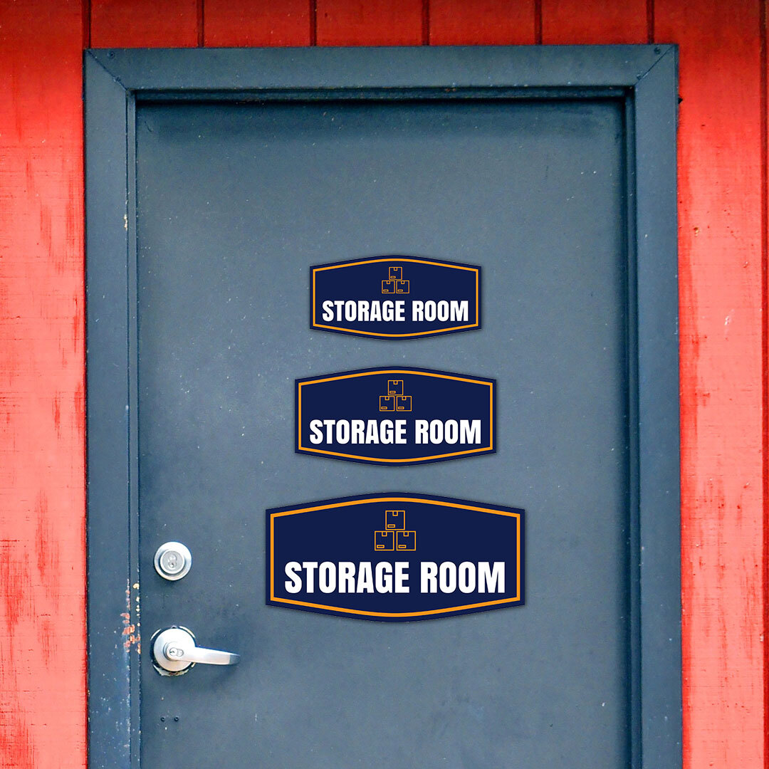Fancy Plus Storage Room Wall or Door Sign | Business and Workplace Signage
