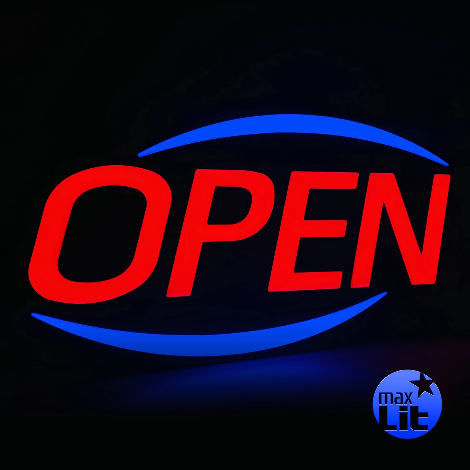 32 » X 17 » New Jumbo ULTRA BRIGHT LED Open Sign — Remote Controlled — Dynami…