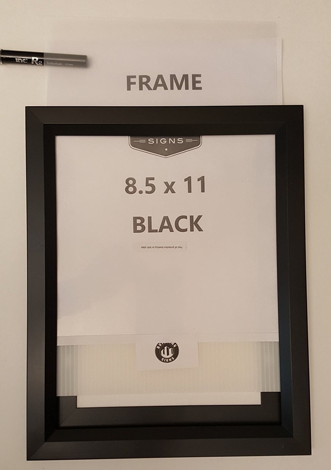 Inspection Frame 8.5&Prime; X 11&Prime; BLACK ( Heavy Duty – Aluminum)-REF24-1027