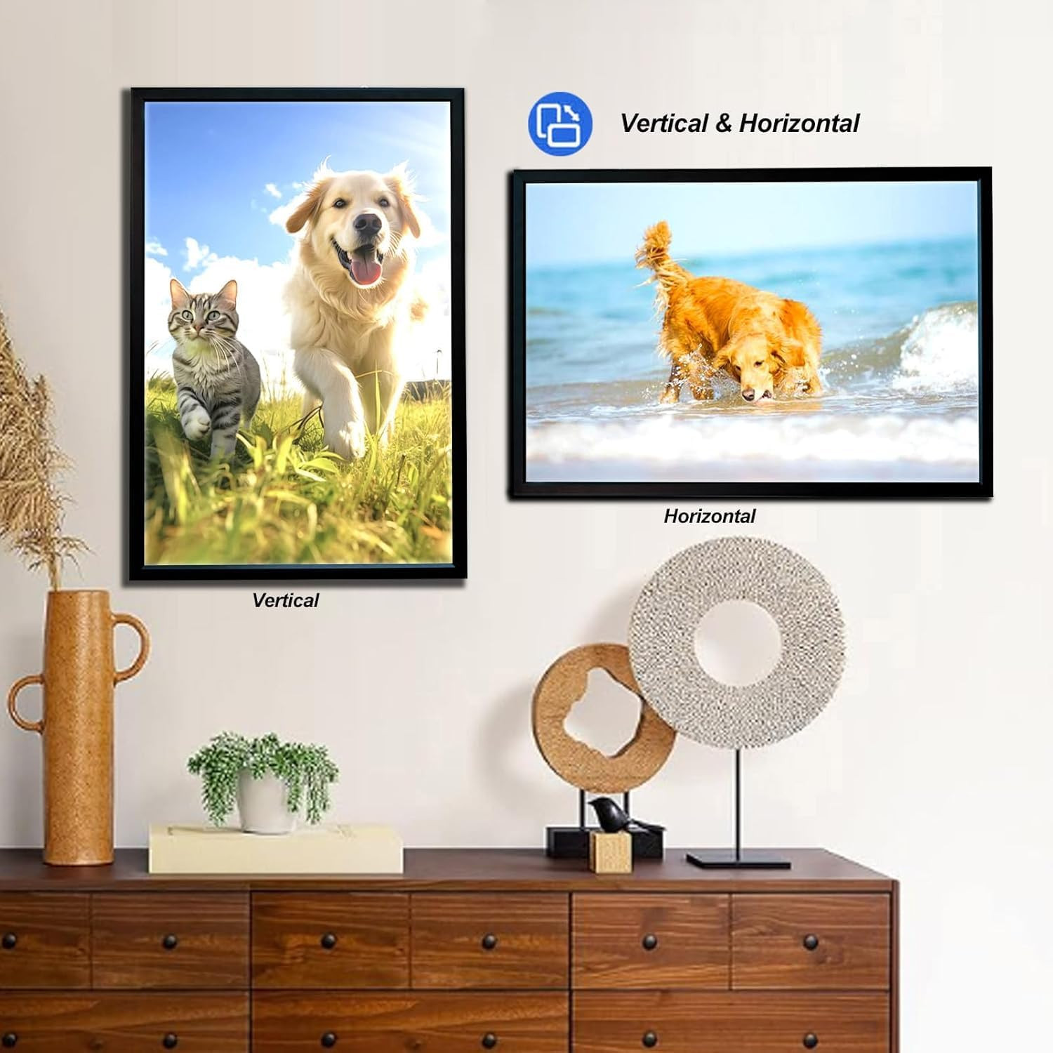 Backlit LED Movie Poster Frame 16&Prime;x24&Prime; – Wall Mounted Black Aluminum Display