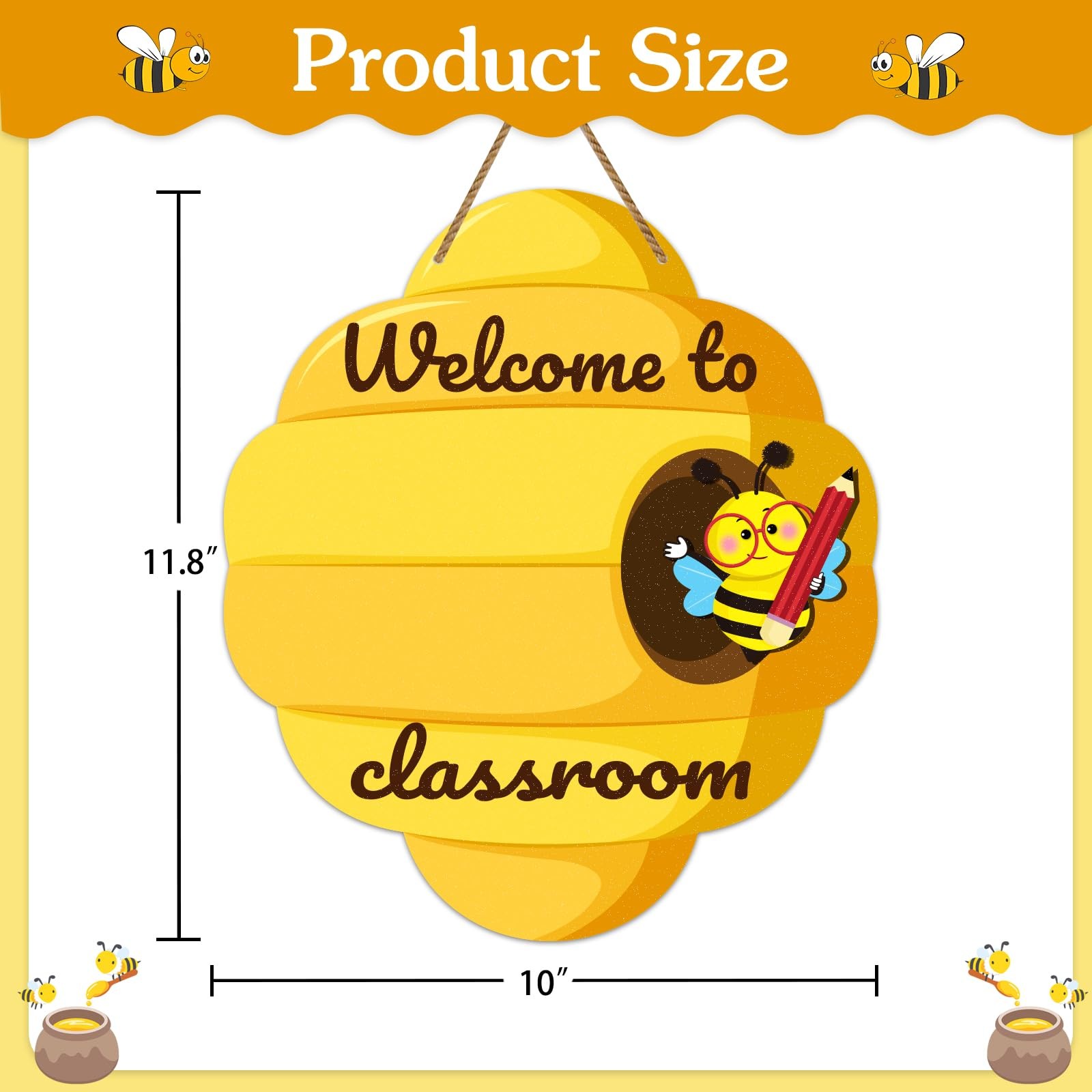 Welcome Sign for Classroom – 10 »x11.8 » Personalized Welcome to Our Class Si…