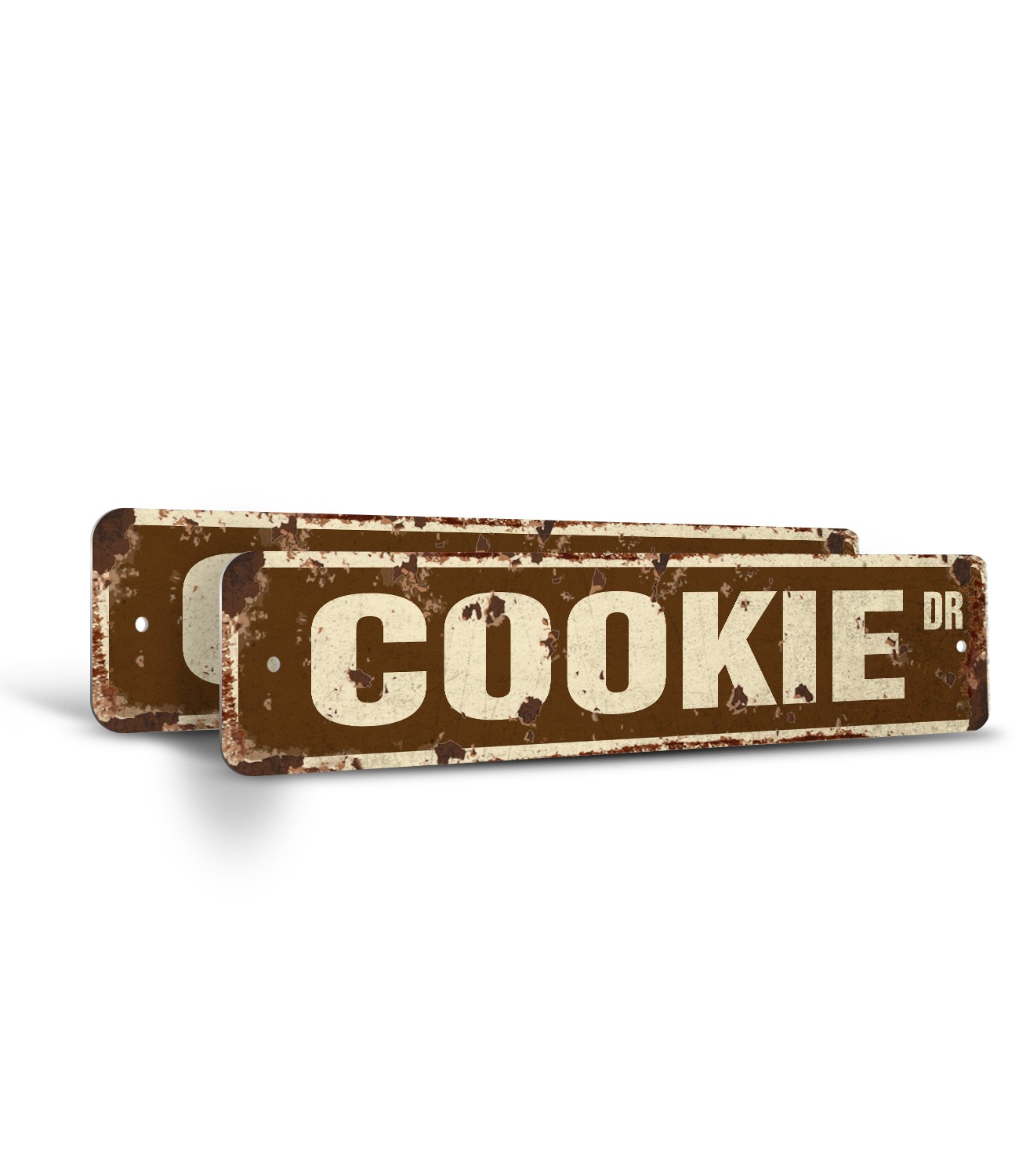 COOKIE Vintage Style Street Sign Metal Plastic bakery pastry sweets chocolate