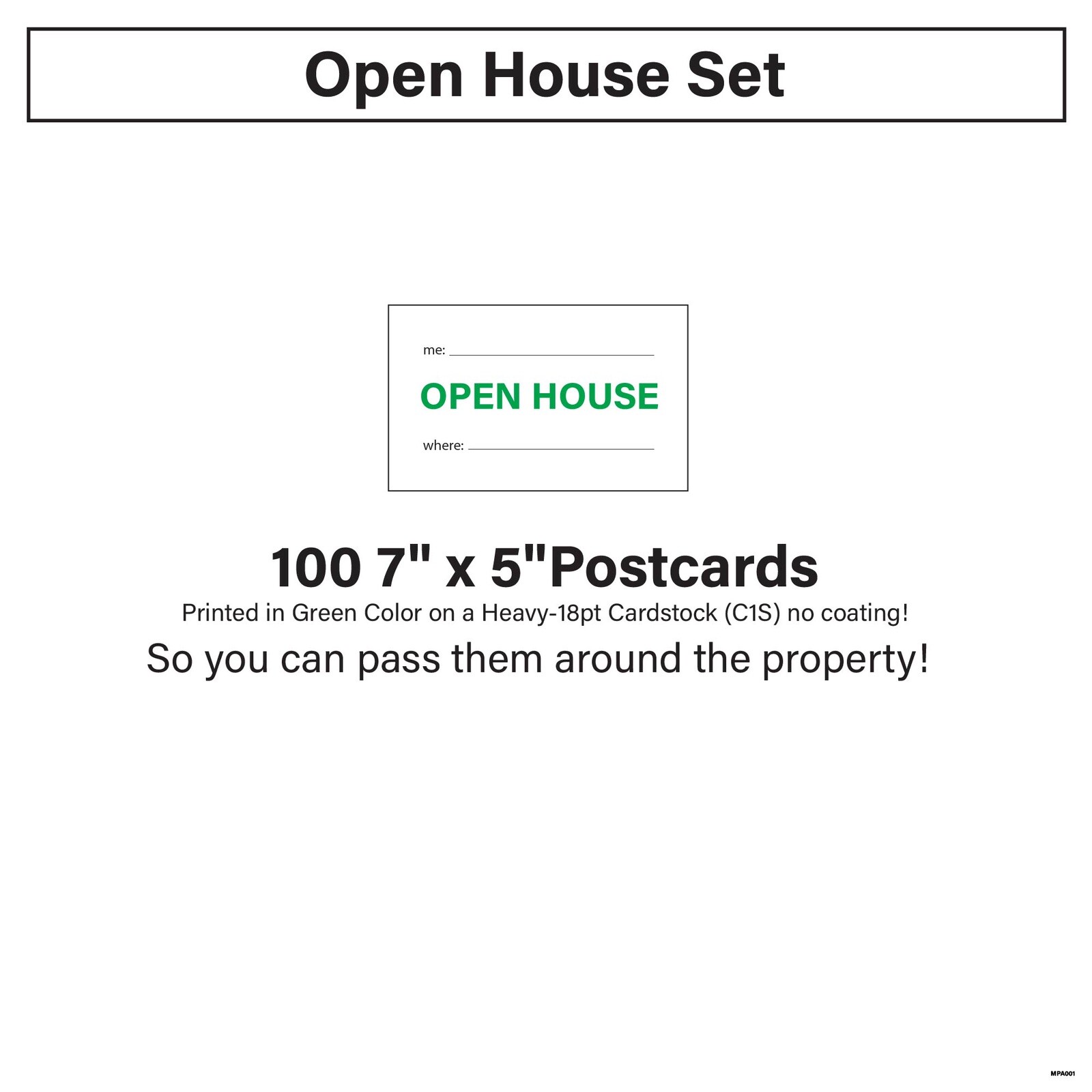 OPEN HOUSE KIT WITH BANNER, YARD SIGNS AND WRITING CARDS!