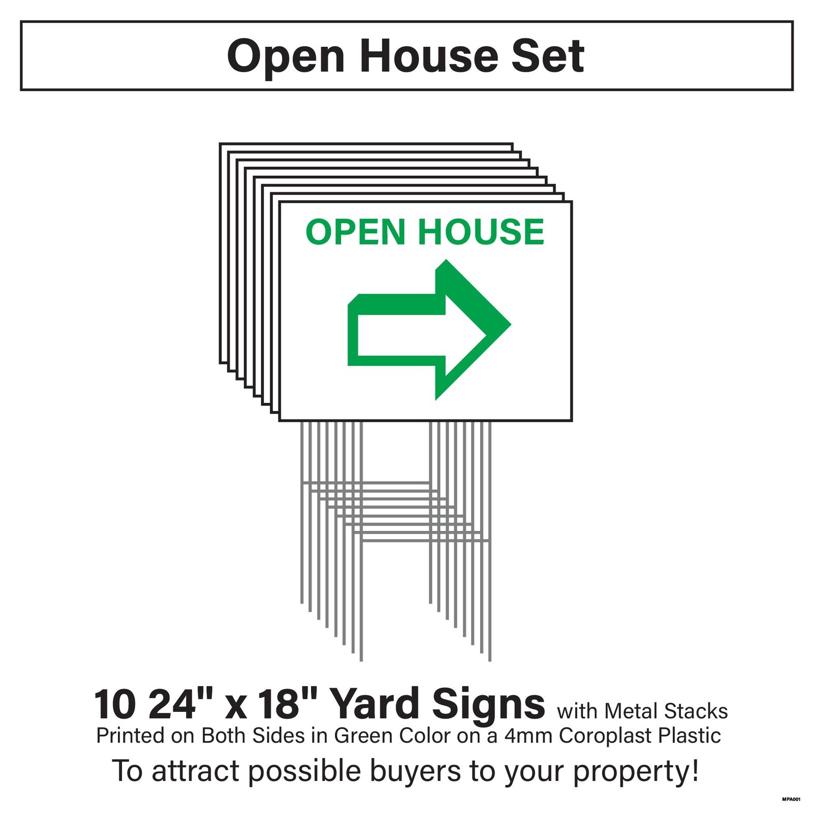 OPEN HOUSE KIT WITH BANNER, YARD SIGNS AND WRITING CARDS!