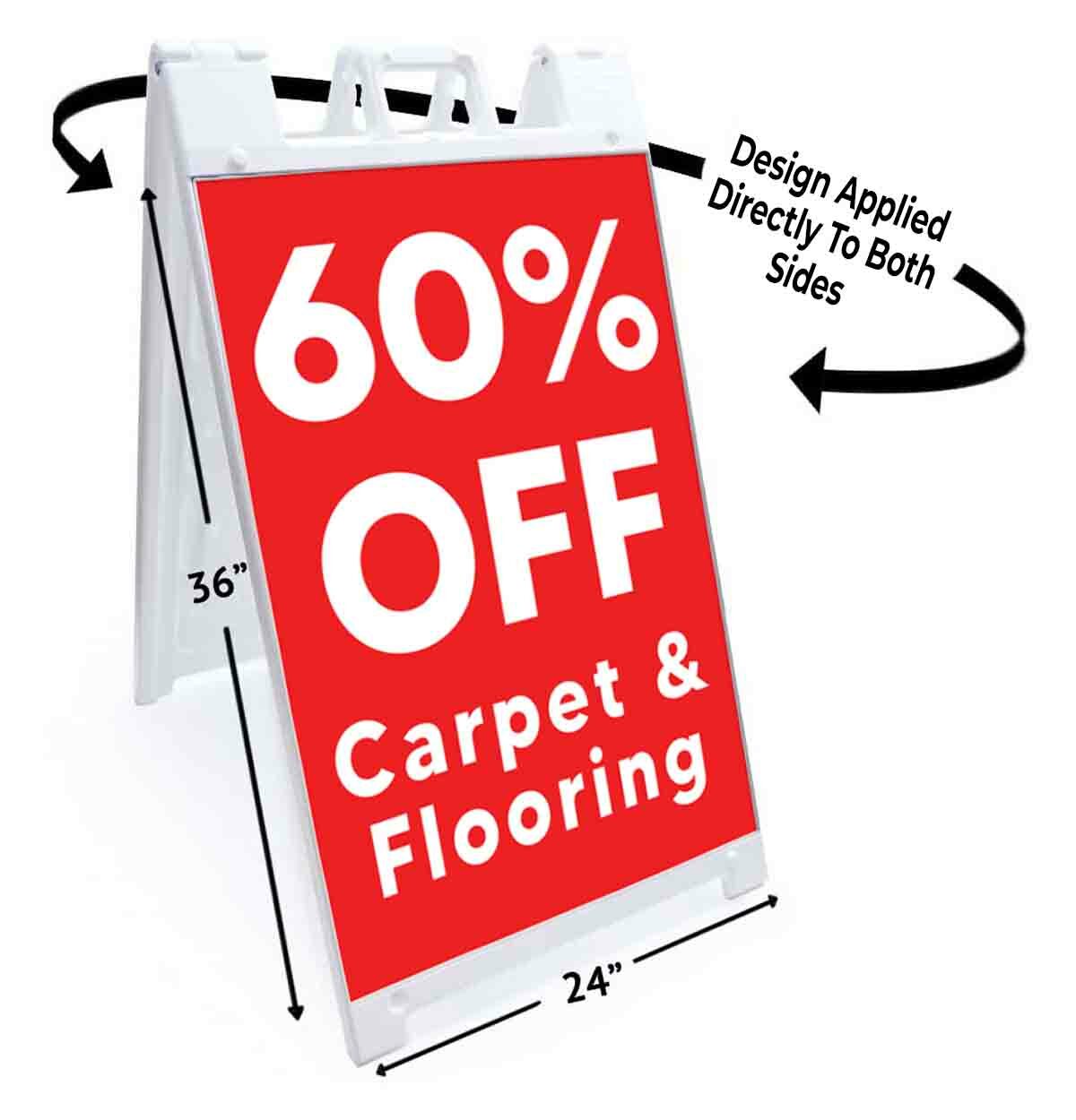 60% Off Carpet & Flooring Signicade 24×36 A Frame Sidewalk Sign Double Sided