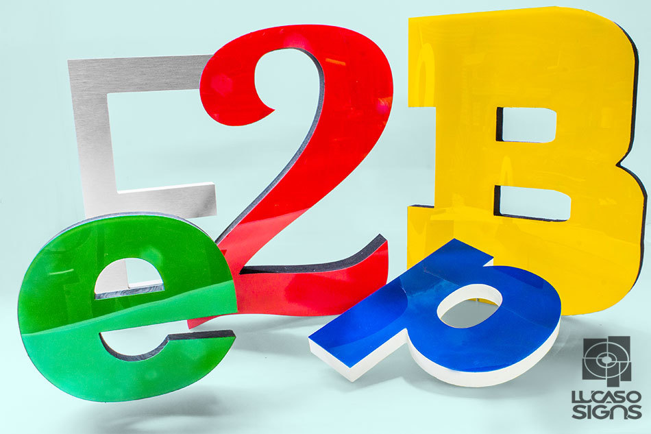 Storefront Custom Foam Sign Letters 14 Inch Acrylic Faces Outdoor Economic