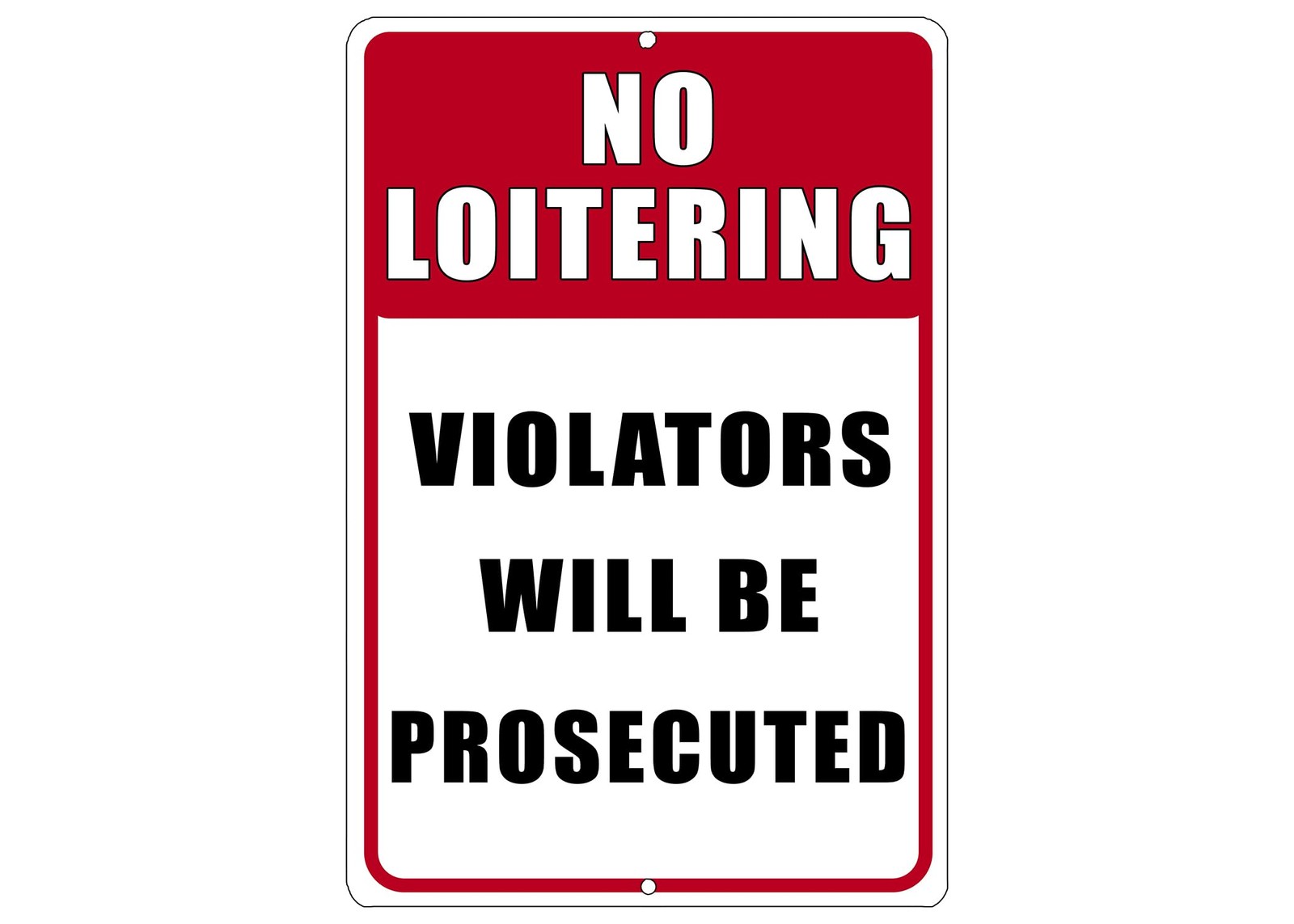 Rogue River Tactical No Loitering Metal Tin Sign Business Retail Store Home L…