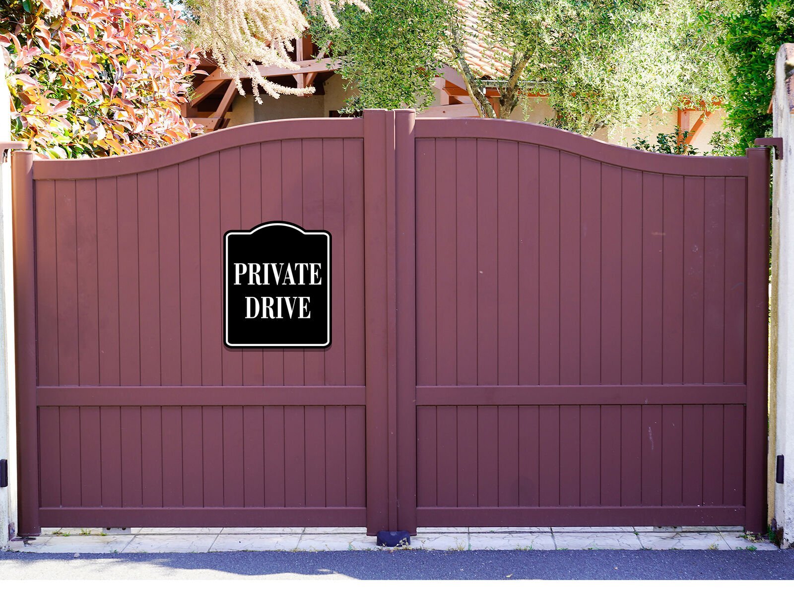 Private Drive BLACK Aluminum Composite Sign