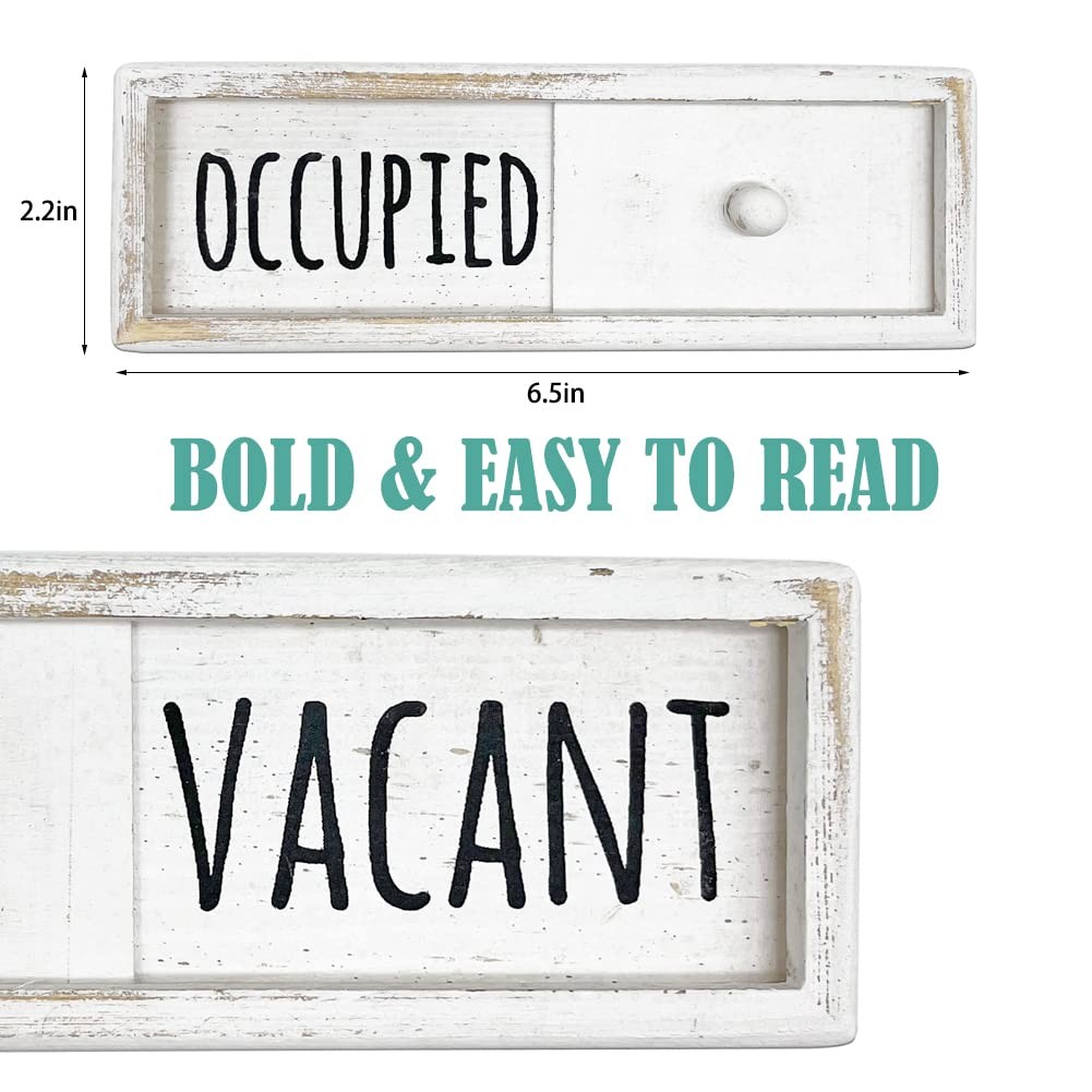 Vacant Occupied Privacy Sign – Privacy Door Sign for Home Office Restroom Con…
