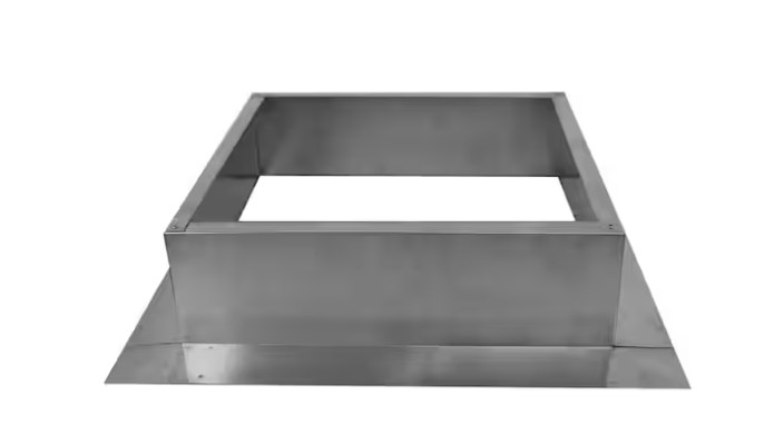 Box Is 21 In. Wide X 21 In. Long X 6 In. High Aluminum Roof Curb