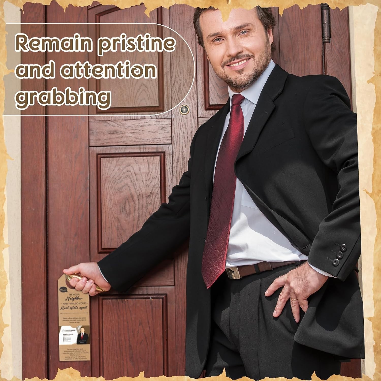 Durable 100 Pcs Open House Door Hangers – Perfect for Real Estate Promotions