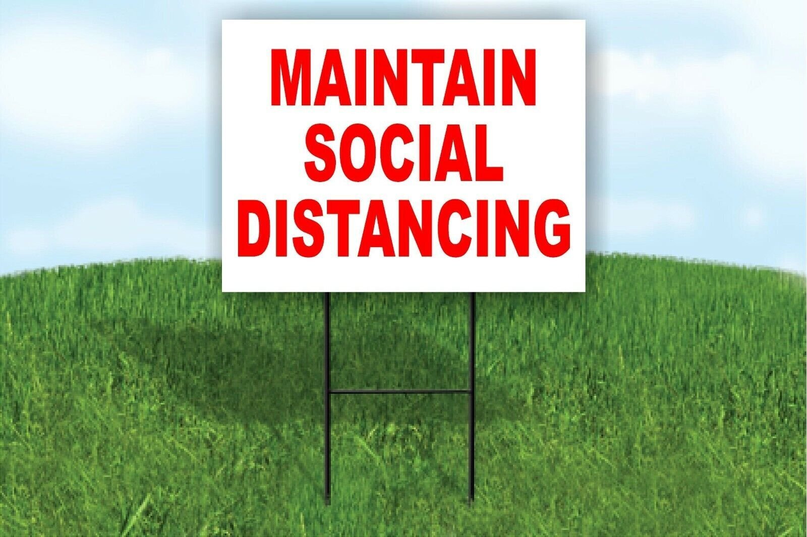 MAINTAIN social distancing Yard Sign Road with Stand LAWN SIGN