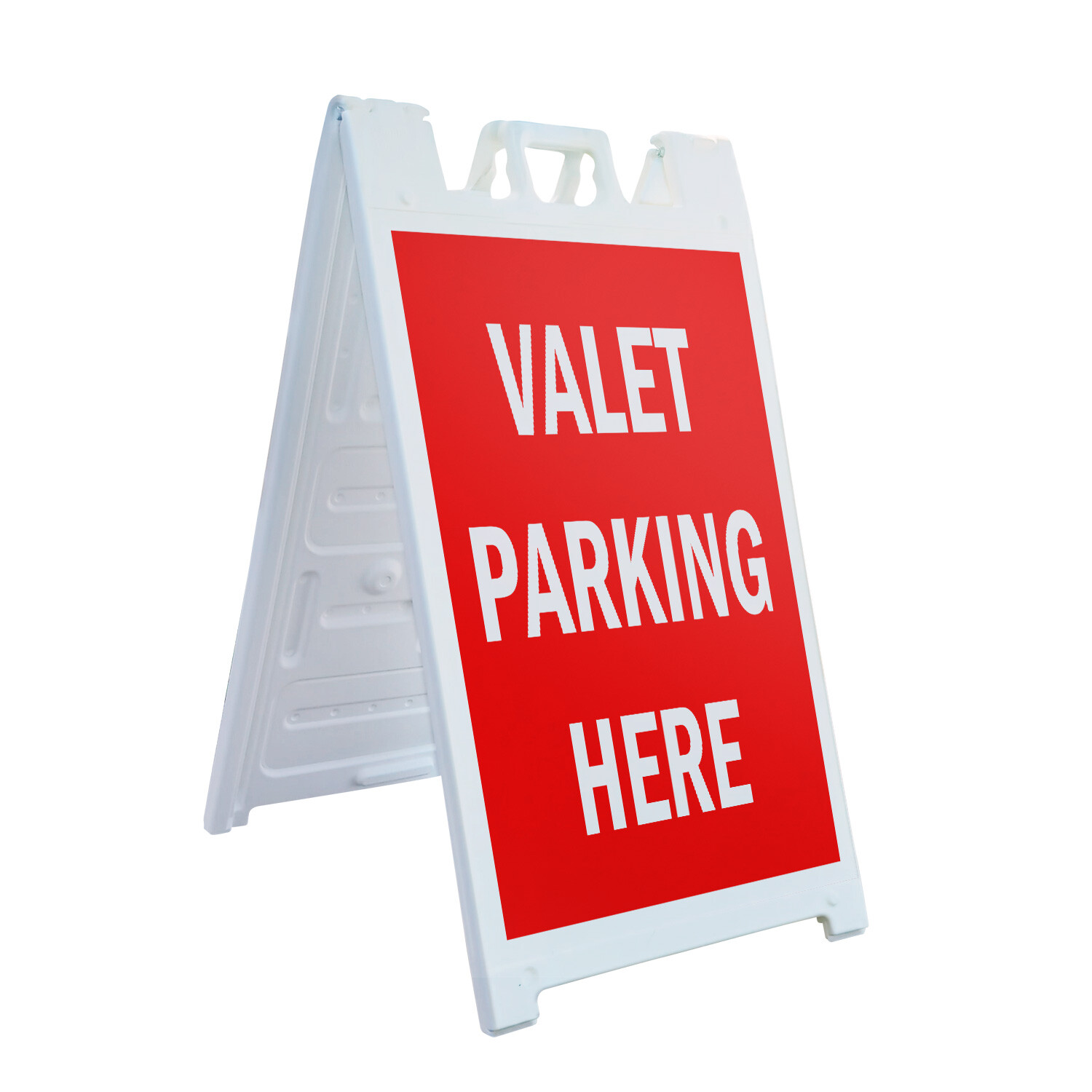 A-frame Sidewalk Valet Parking Here 24&Prime; x 36&Prime; Double Sided A-Frame Sidewalk Sign
