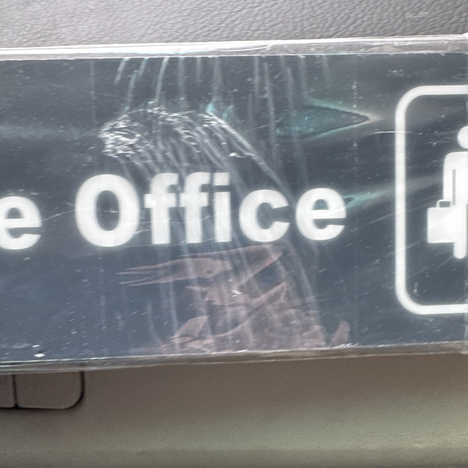 9×3 inch Black Office Sign Acrylic Self-Adhesive Plaque for Door or Wall