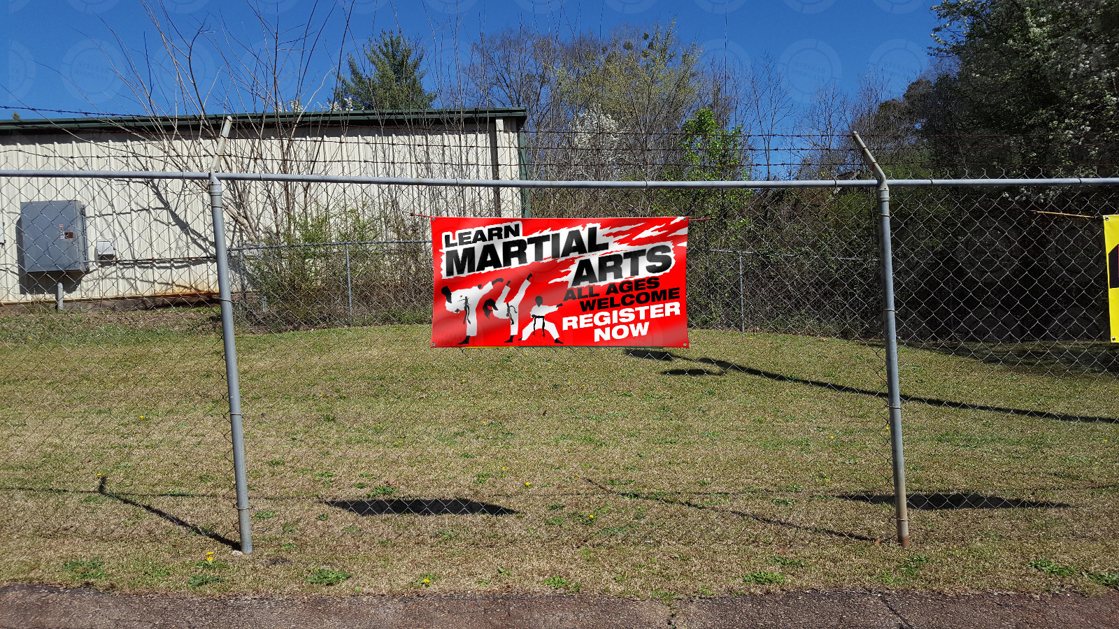 LEARN MARTIAL ARTS Banner Sign Open Display Self Defense Zumba Yoga Karate Coach