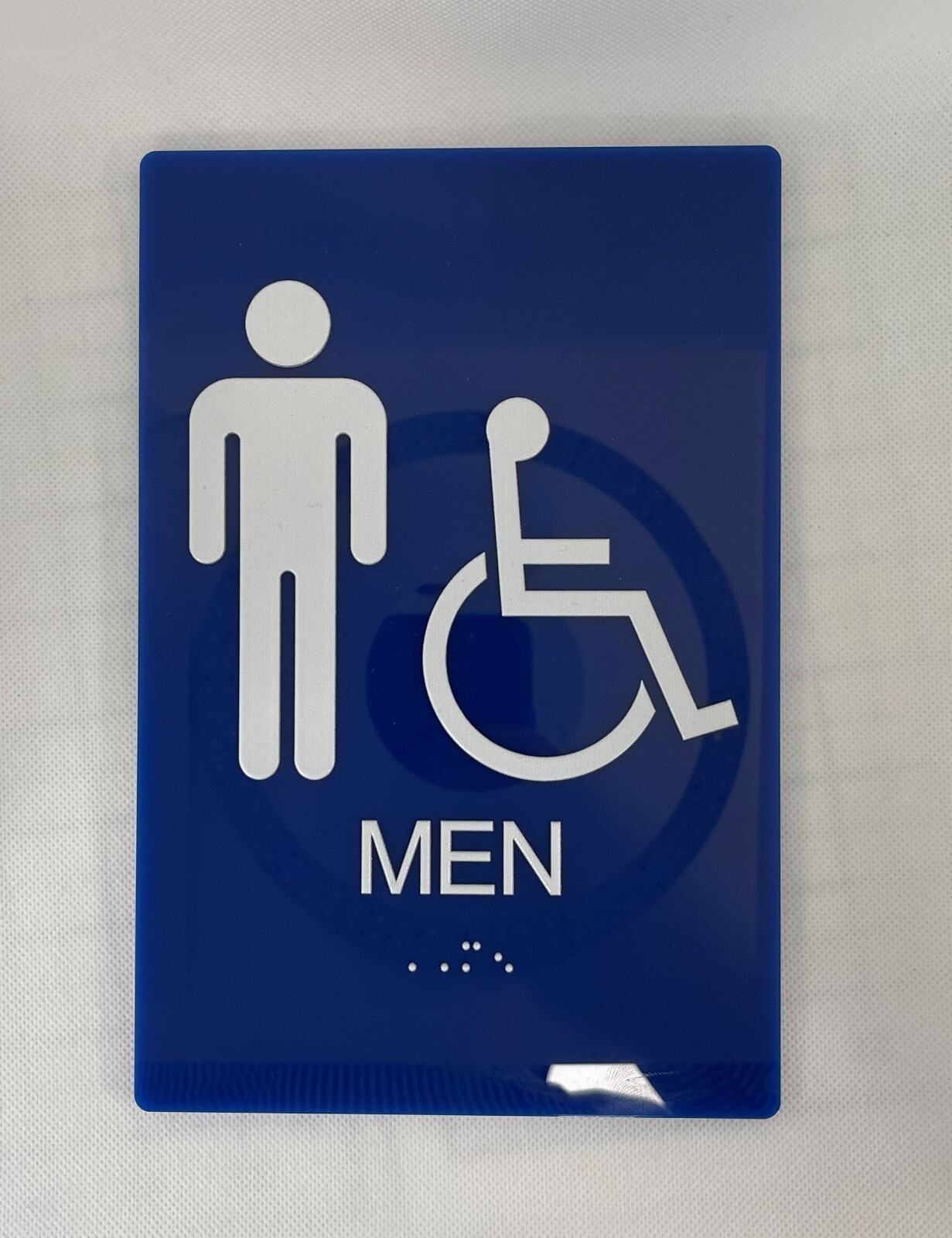 ADA / Braille Compliant Acrylic Restroom Signs, 6&Prime;X9&Prime; », 12&Prime; Round , 11&Prime; Triangle